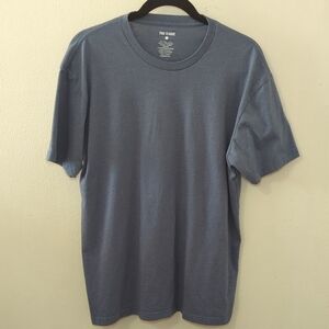 True Classic Crewneck T-Shirt Blue Cotton-Polyester Blend Soft Men's Size L
